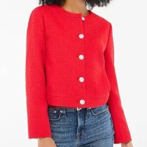 Tweed lady jacket with jeweled buttons